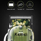 Kemei 1926 Cordless Green Transparent Hair Trimmer