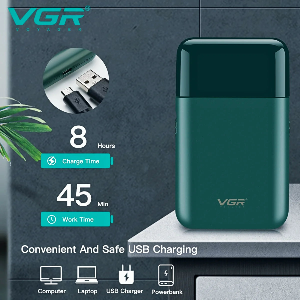 VGR Portable Electric Mini Shaver